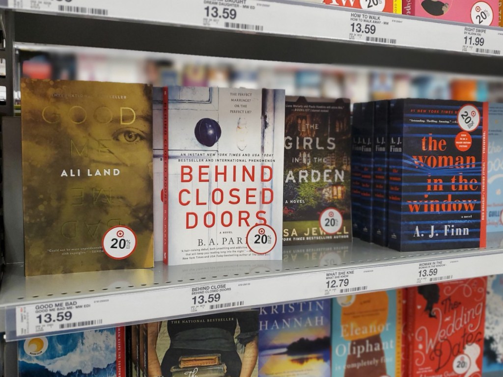 Adult books on Target shelf