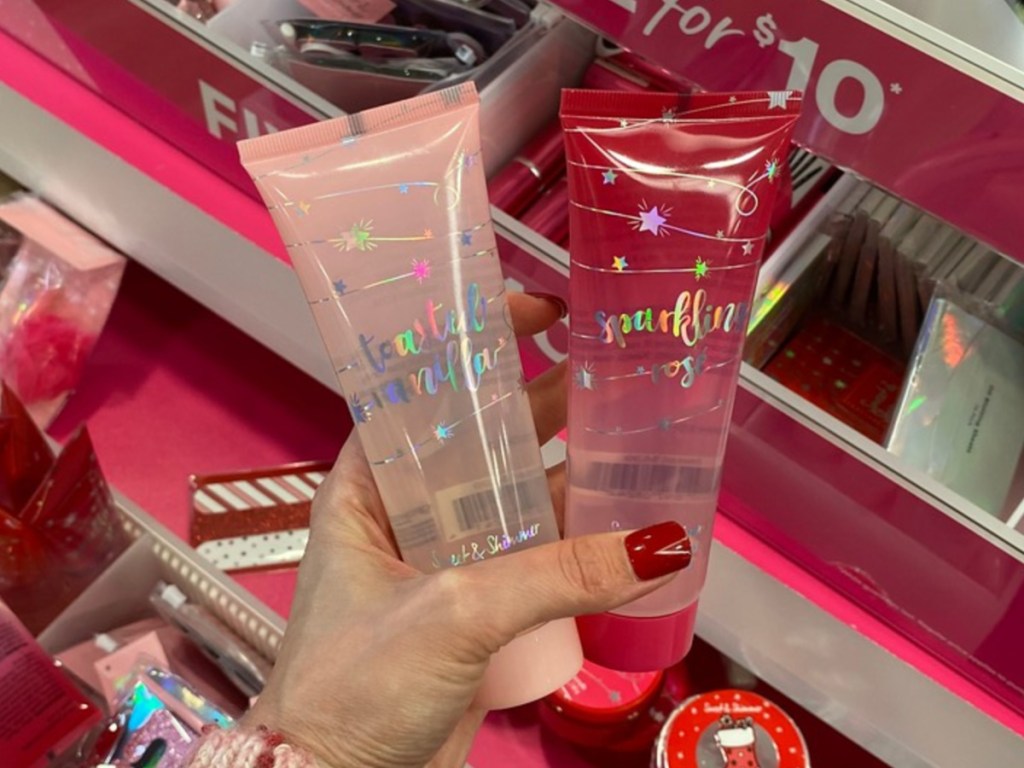 Hand holding ULTA stocking stuffers