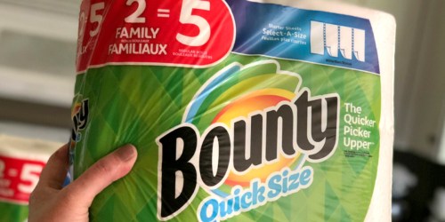 $15 Off $50 Household Supplies on Amazon = 24 HUGE Bounty Paper Towels Rolls Just $32.57 Shipped