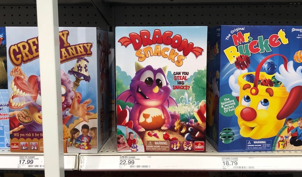 Dragon Snacks Game on shelf at Target