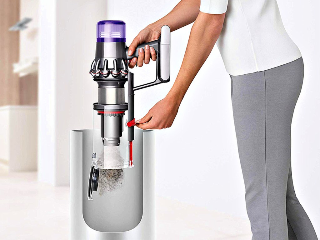 Dyson V11 Torque Drive vacuum empty trash