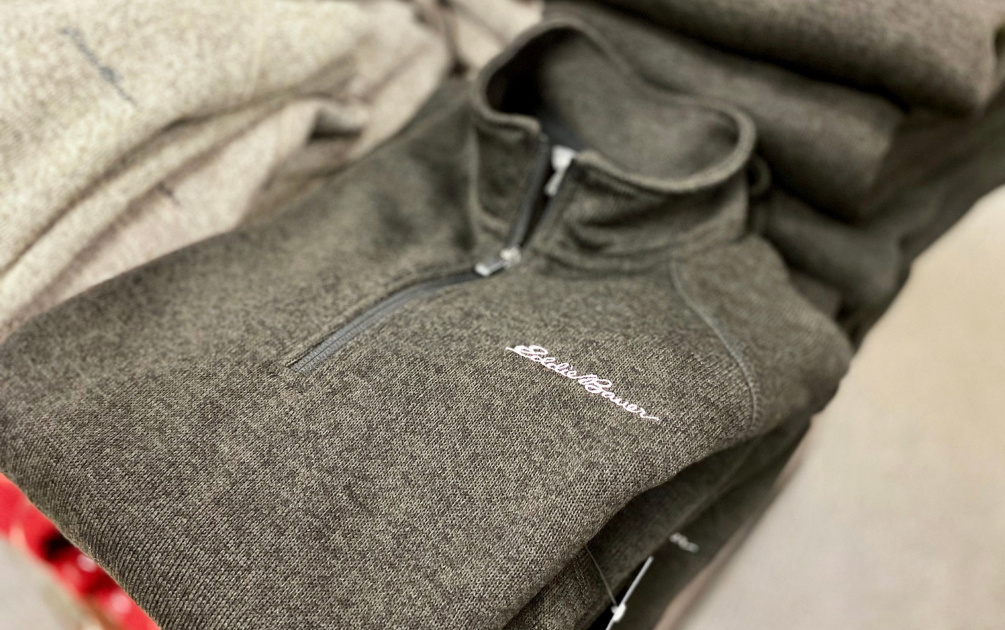 grey Eddie Bauer 1/4 Zip Jacket