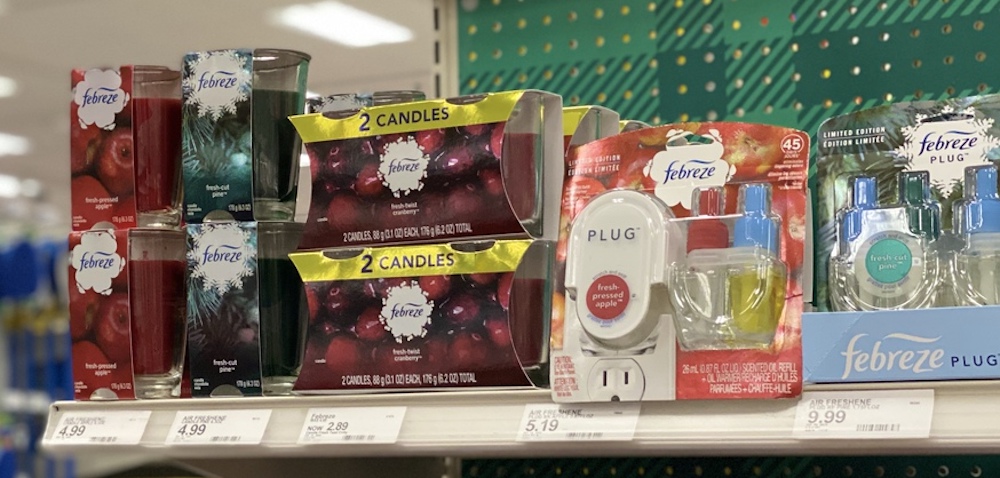 Febreze Candles on shelf at Target