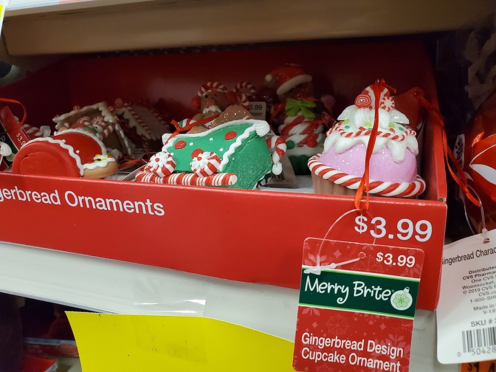 Gingerbread Design Ornaments at CVS cupcake, christmas tree