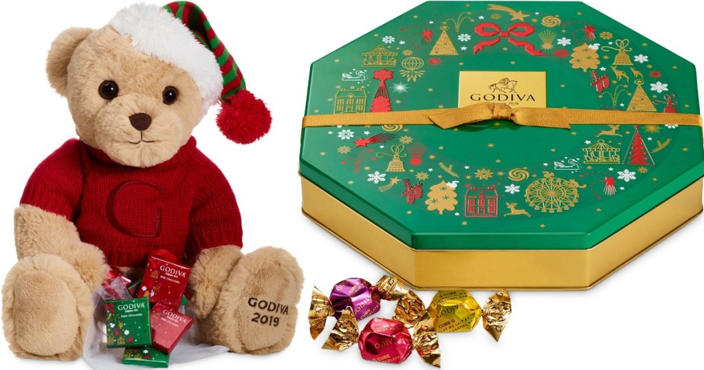 Godiva Bear and Truffle Tin