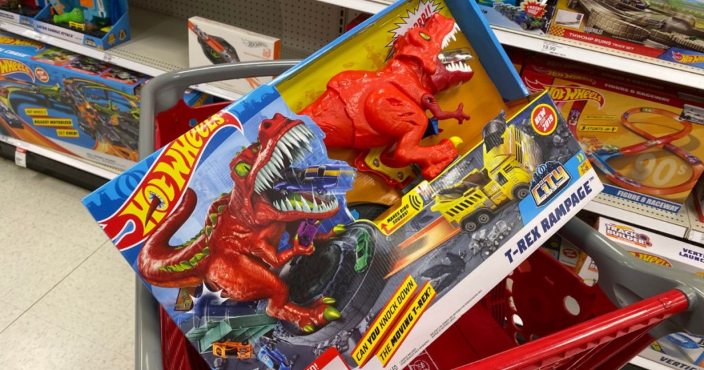 hot wheels t rex rampage playset in cart at target