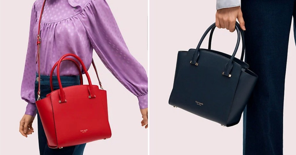 Kate Spade Sydney Satchel in red and blue