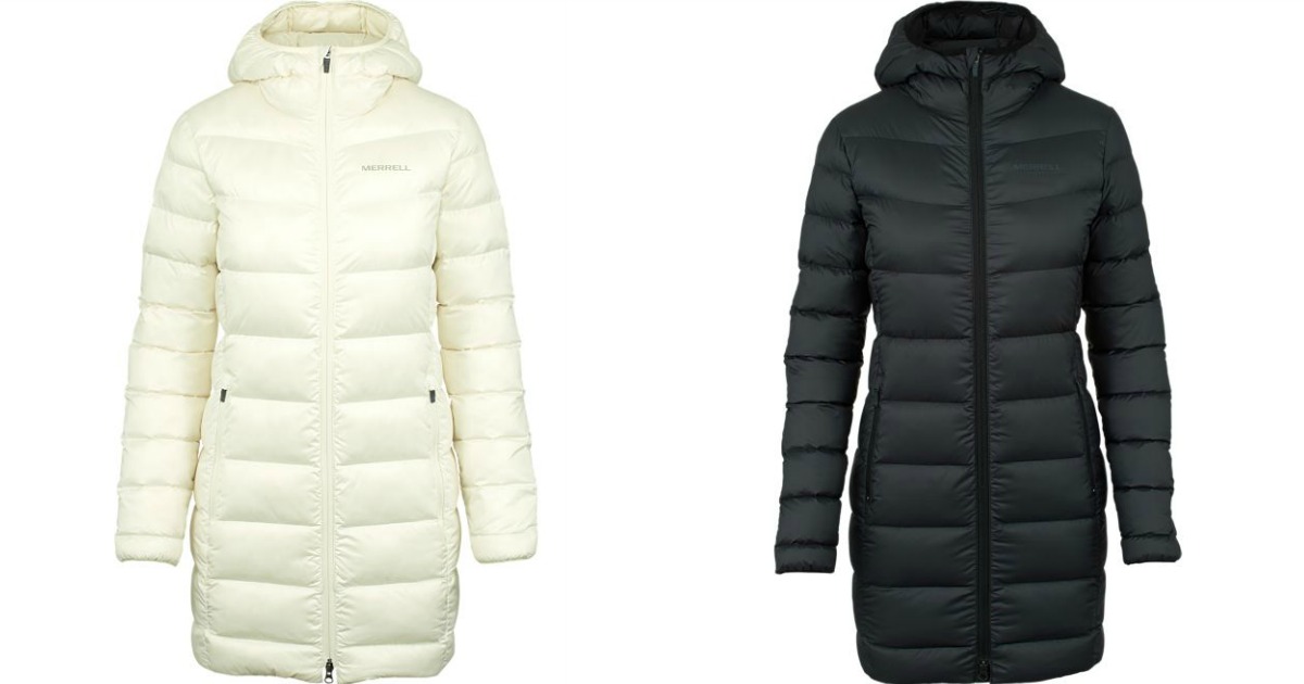 black and white puffer coats