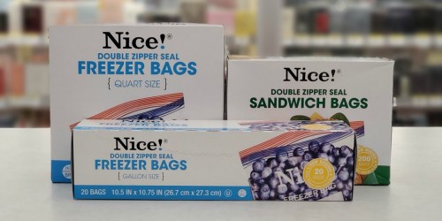 Buy 1, Get 2 FREE Nice! Storage, Sandwich & Trash Bags at Walgreens (Only 93¢ Each)