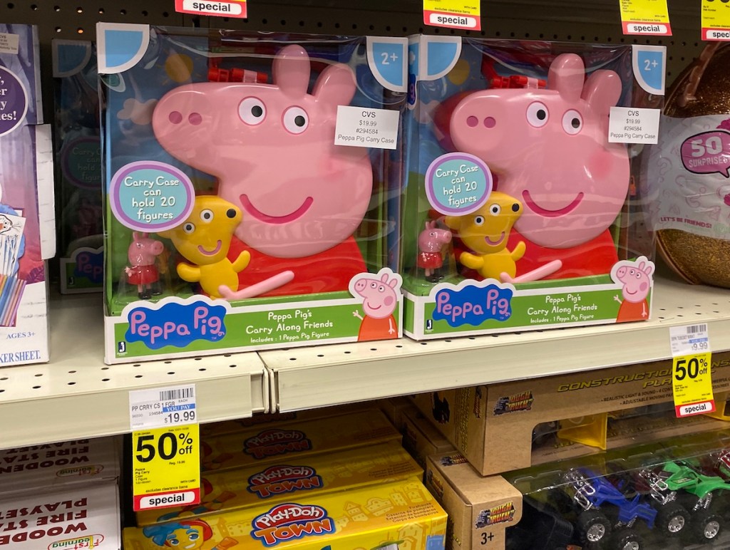 Peppa Pig Carry Along Friends on shelf at CVS