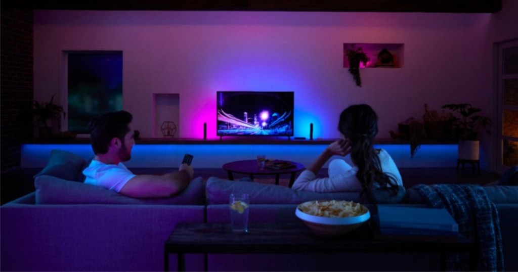 color lighting in living room