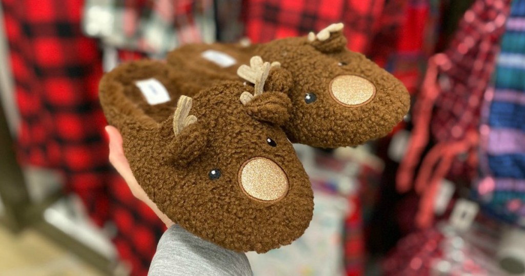 Old Navy Reindeer Slippers 