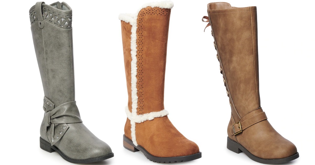 3 pairs of SO Tall Girl's Boots stock images