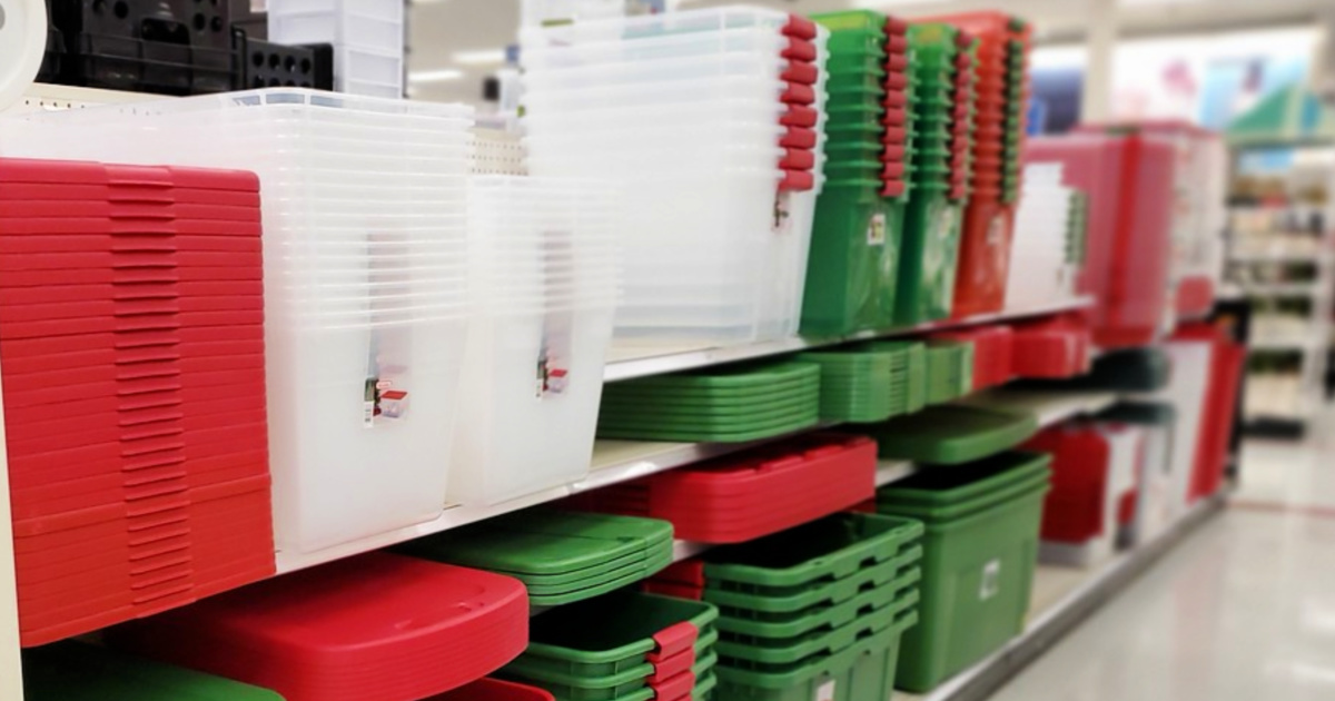 Large Target Storage Bins Just $7 | Perfect for Storing Christmas Decor!