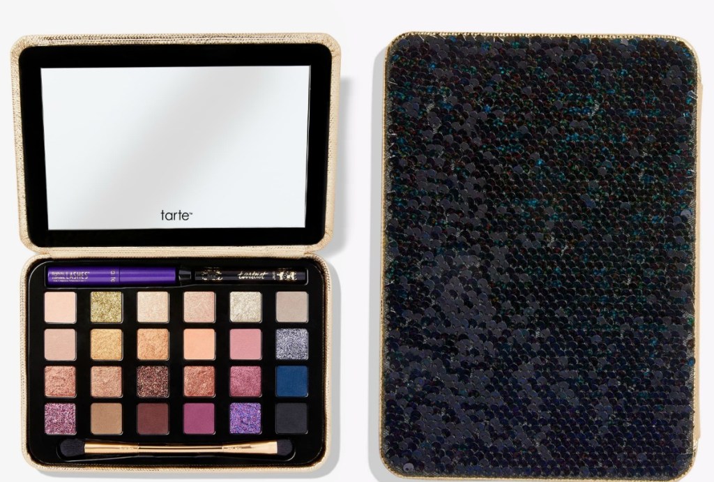 Tarte eyeshadow palette in black sequin case