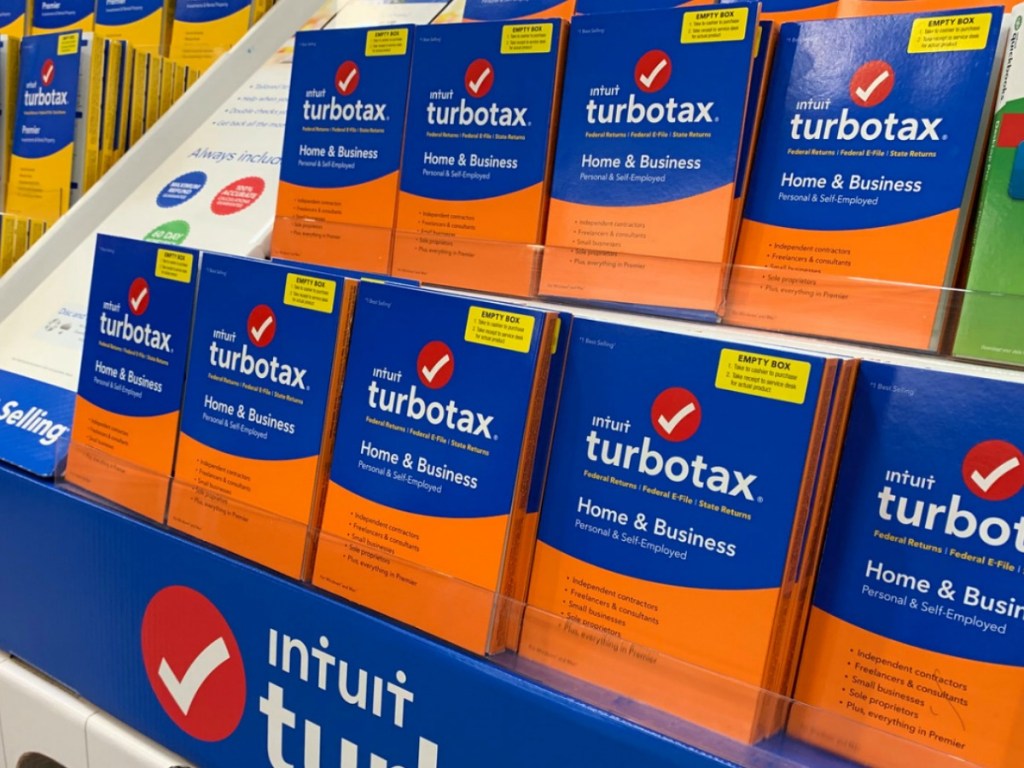 TurboTax Home and Business in-store display