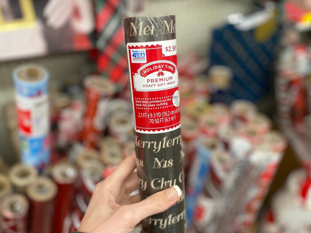 Holiday gift wrap at Walmart 