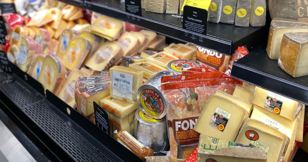 cheese and dairy section at Whole Foods