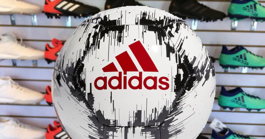 Adidas Soccer Ball in shoe store