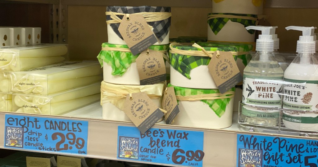 Beeswax Blend candles at Trader Joe's