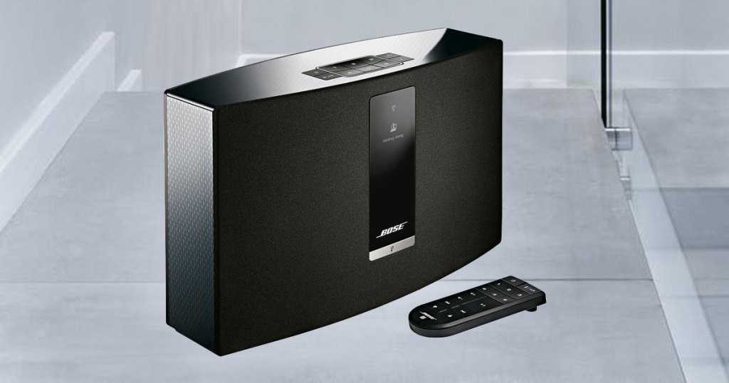 Bose SoundTouch 20 Wireless Speaker stock image in sound room