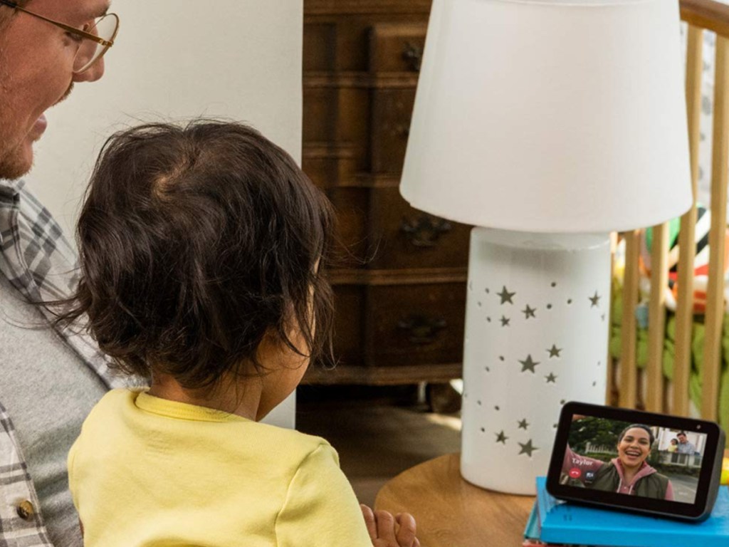 little boy watching echo show 5