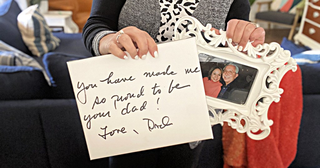 handwriting on photo canvas