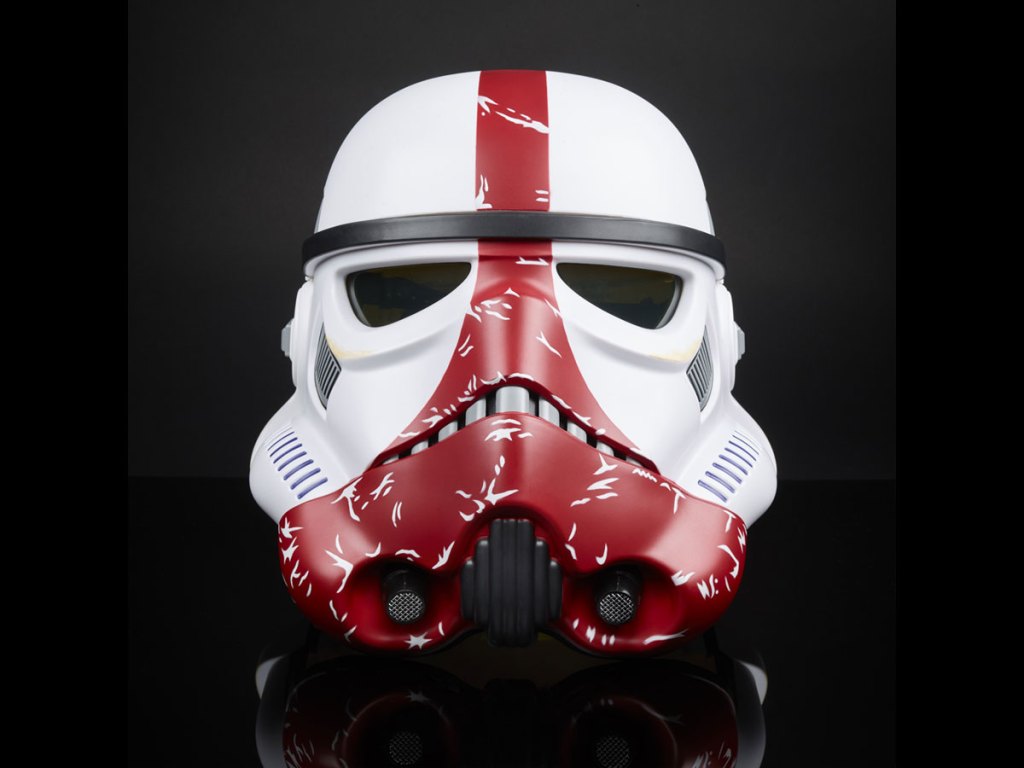 Star Wars Incinerator Stormtrooper Electronic Helmet  in black background