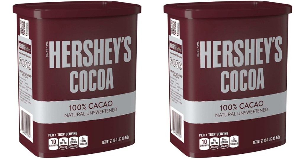 hershey's cocoa 23 oz containers stock images