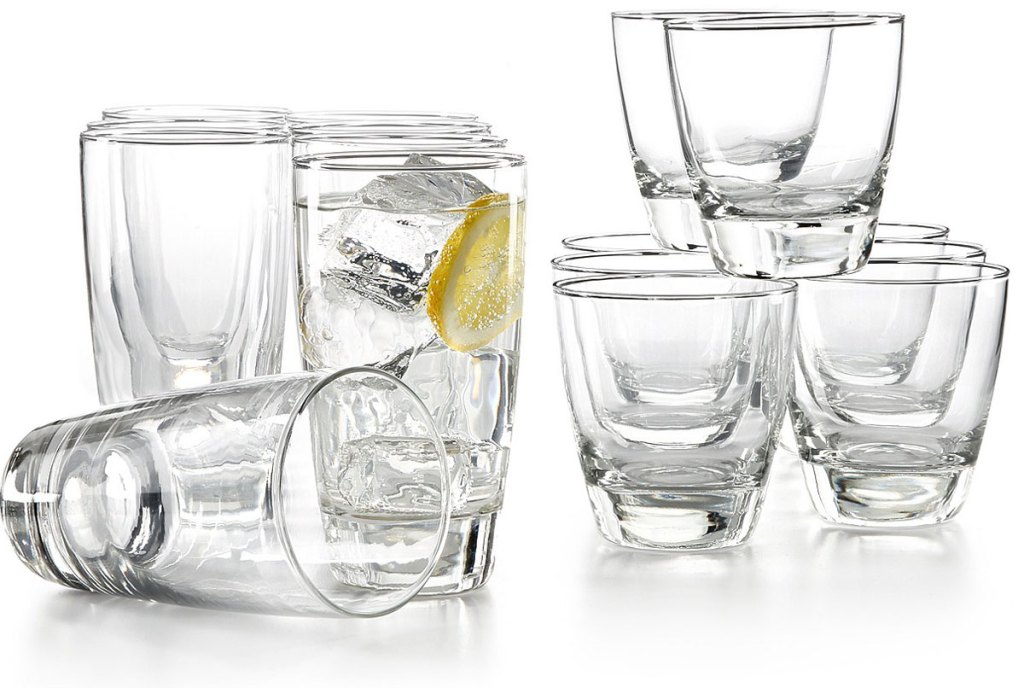 Luminarc Elite 16-Piece Glassware Set stock image