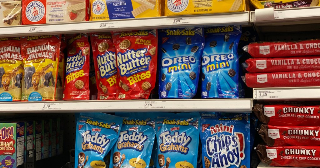 nabisco snak saks on shelf at target