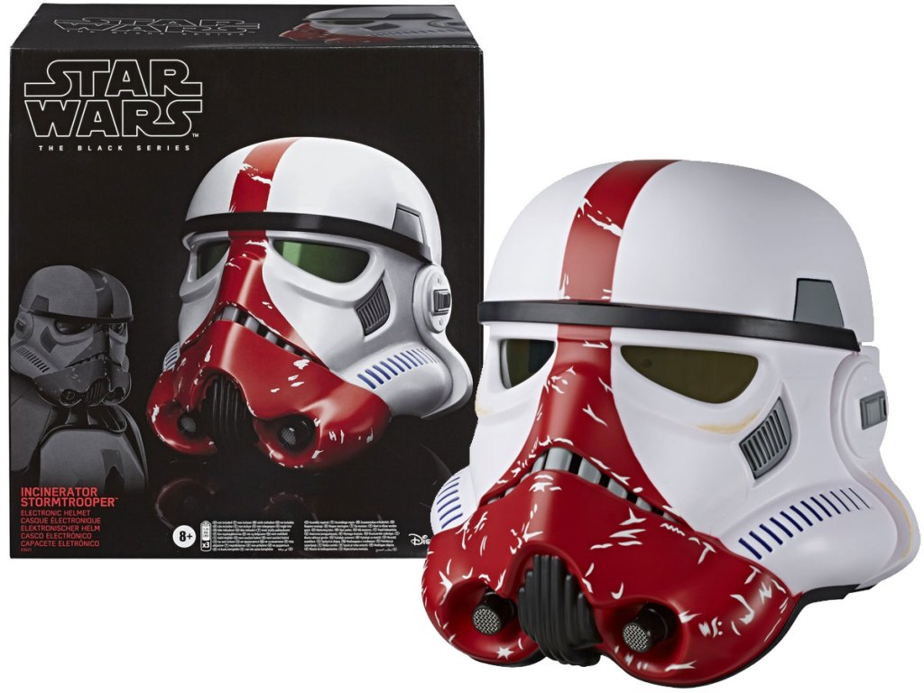 Star Wars Incinerator Stormtrooper electronic helmet. stock image