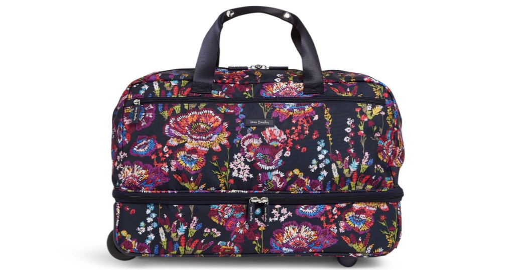 vera bradley wheeled luggage bag