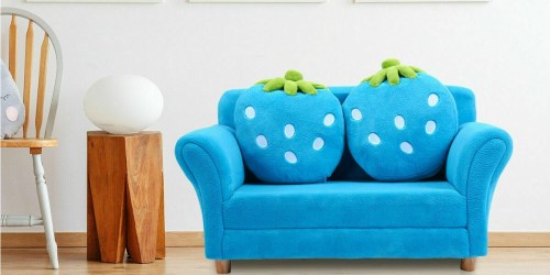 Kids Armrest Sofa w/ Strawberry Cushions Only $79 Shipped