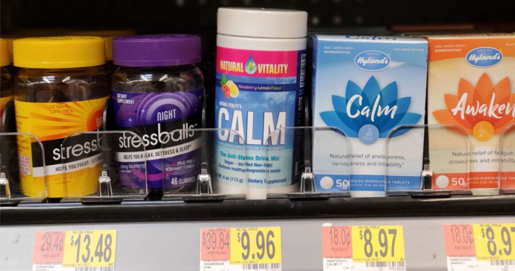 Calm on shelf at Walmart