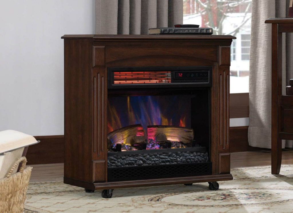 Medium sized portable electric fireplace