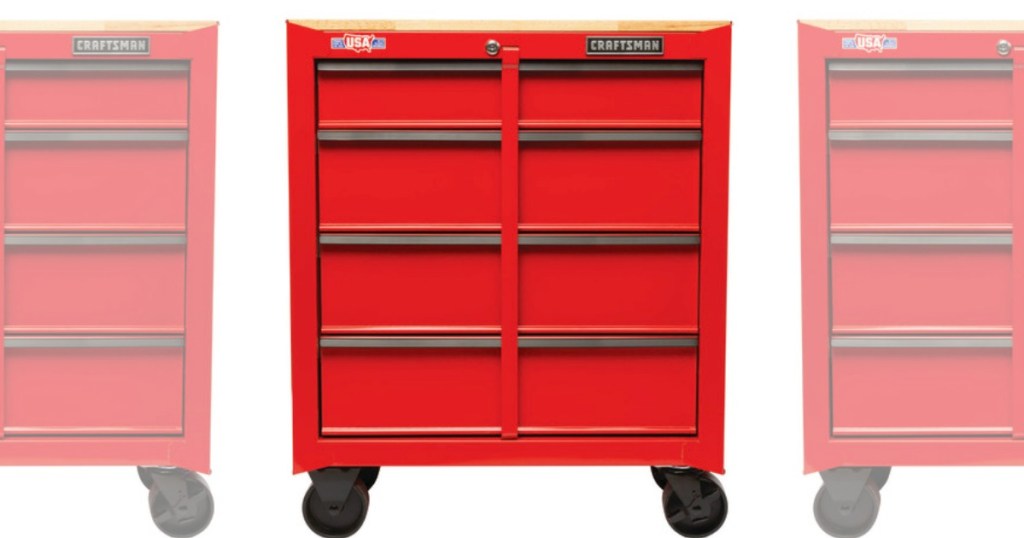 Craftsman tool cabinet in red