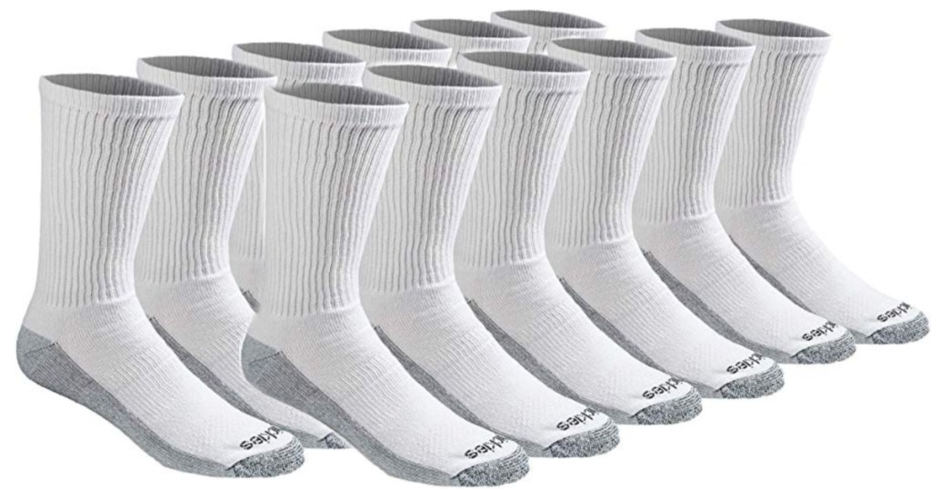 Dickies Men's Dri-tech Moisture Control 12-Pack Crew Socks