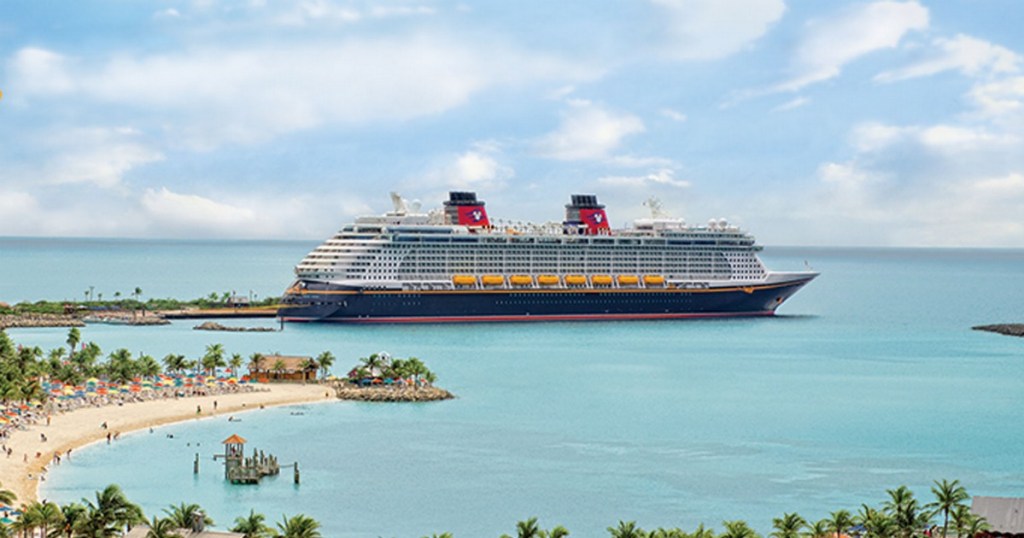 Disney Cruise ship on private island