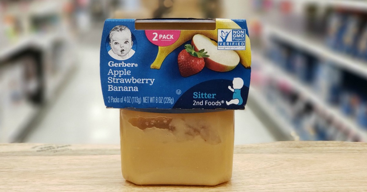 Gerber Apple Strawberry Banana baby food