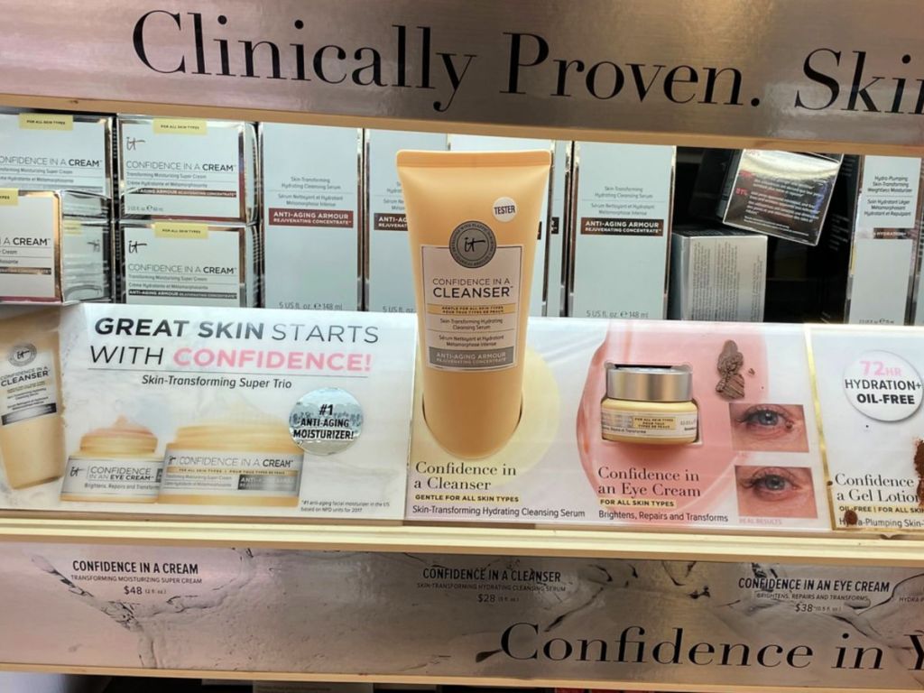 shelf with It Cosmetics Confidence in a Cleanser in ulta