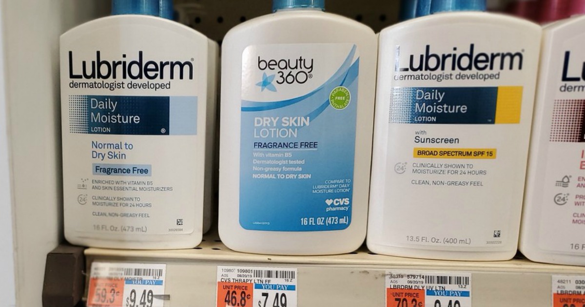 Lubriderm Lotions on CVS shelf