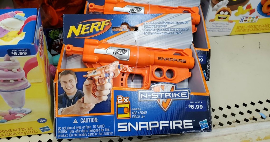 Nerf Snapfire on Walgreens shelf