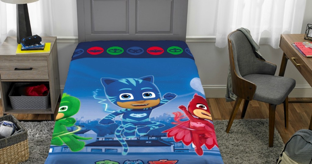 PJ Masks Blanket on Twin Bed