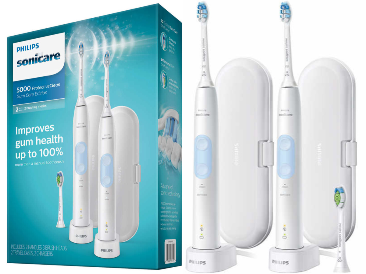 Philips Sonicare rechargeable toothbrush 2-pack