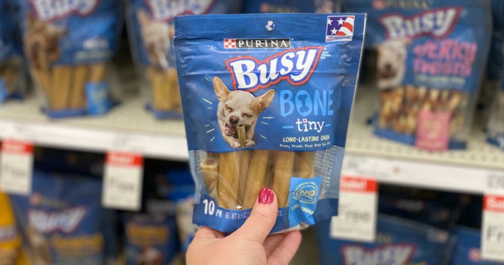 Purina Busy Bone Tiny in hand