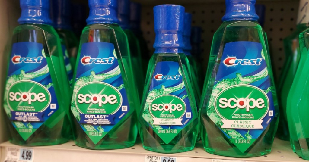 Crest Scope Mouthwash on Rite Aid Shelf 