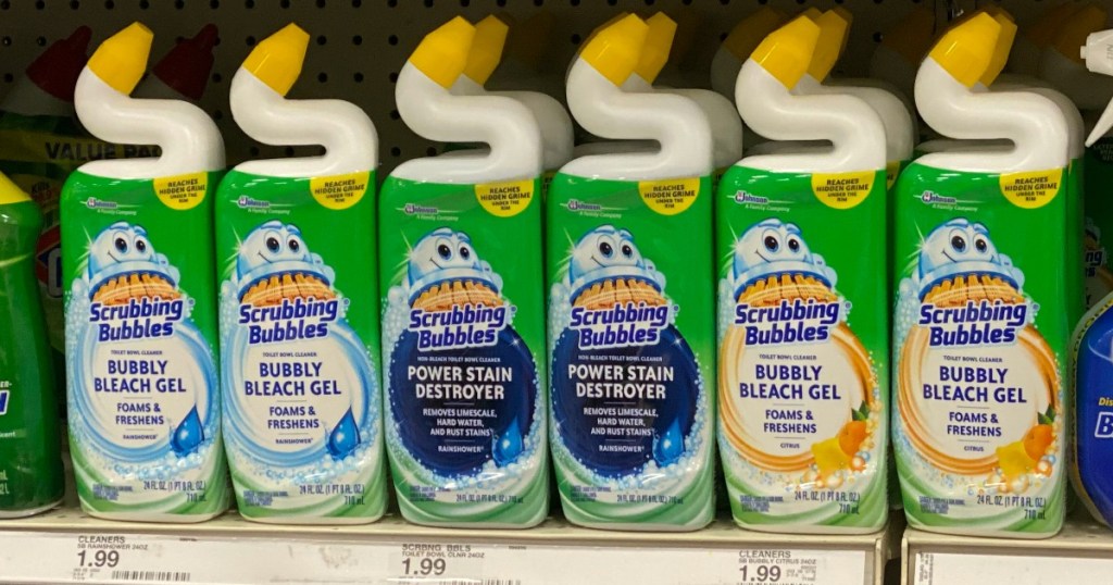 Scrubbing Bubbles Toilet Gel on Target Shelf