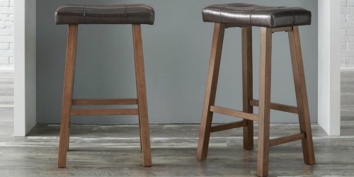 TWO Wooden Saddle Bar Stools Just $59 Shipped at Home Depot (Regularly $99)