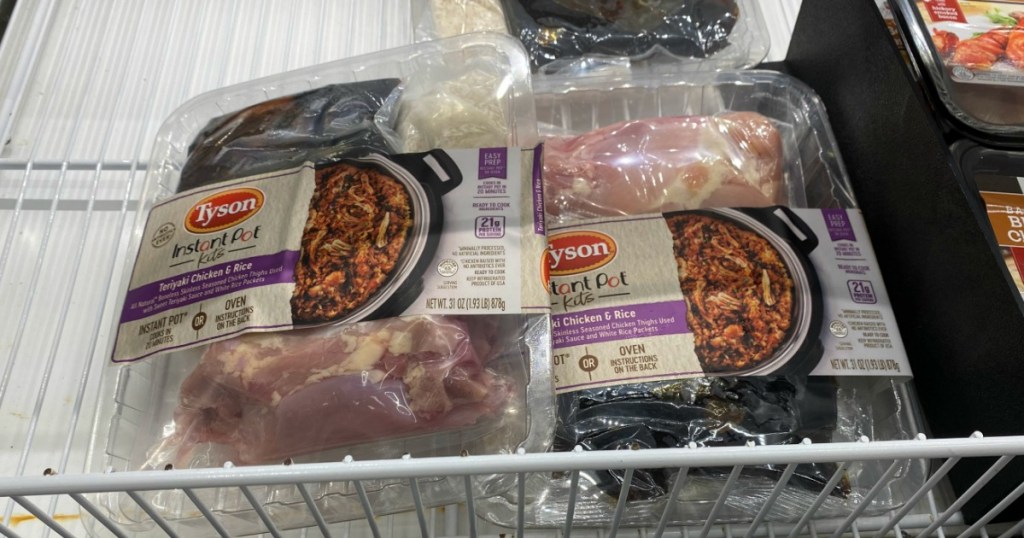 Tyson Instant POt Kits Meals on the shelves at a store